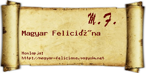 Magyar Feliciána névjegykártya