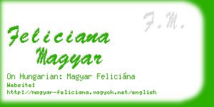 feliciana magyar business card