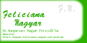 feliciana magyar business card